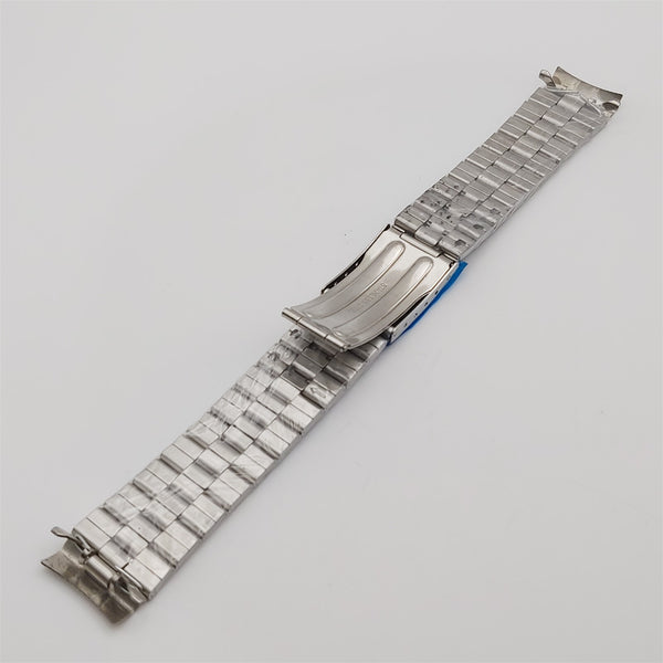 NEW SEIKO PANDA 6138-8020 FOLDED STAINLESS STEEL BAND BRACELET CHRONOGRAPH WATCH
