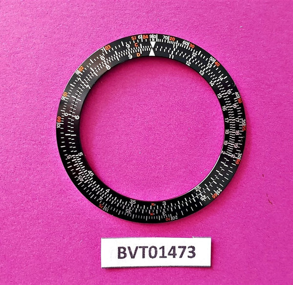 NEW FOR SEIKO BEZEL INSERT 6138 7000 SLIDE RULE CALCULATOR CHRONOGRAPH BVT01473