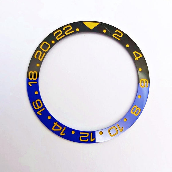 NEW AF SEIKO LEX GMT BLUE GOLD SS KIT CASE BEZEL GLASS CROWN STRAP DIAL HAND