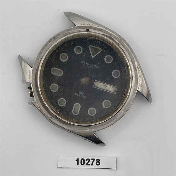 USED RARE VINTAGE SOLVIL TITUS DIVER MENS CASE COVER GLASS MT CASE WATCH 10278
