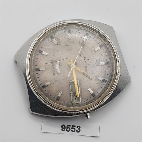 PROJECT TO FIX CITIZEN PARA WATER AUTOMATIC HOODED STEEL DAY DATE WATCH 9553