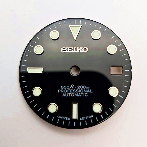 NEW AF SEIKO LEX BIG FONT INSRT BLACK KIT CASE BEZEL GLASS CROWN STRAP DIAL HAND
