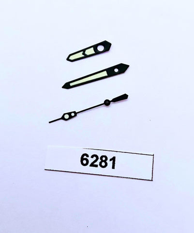  NEW FOR SEIKO ALL BLACK DAGGER SPADE 7S26 NH35 7002 SUPERLUME WATCH HANDS B6281