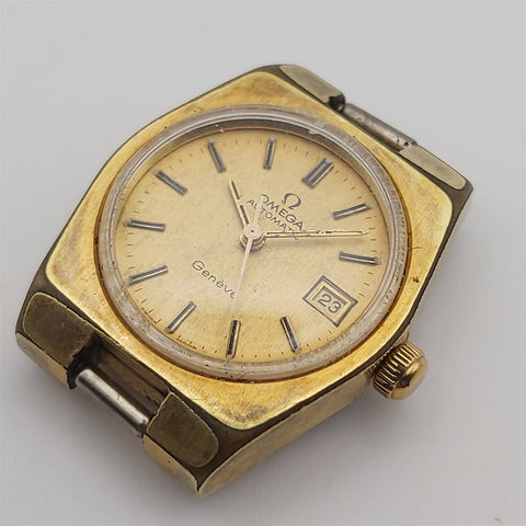 PROJECT TO FIX OMEGA GENEVE AUTOMATIC DATE GOLD LADIES DRESS WATCH EU SHIP B6559