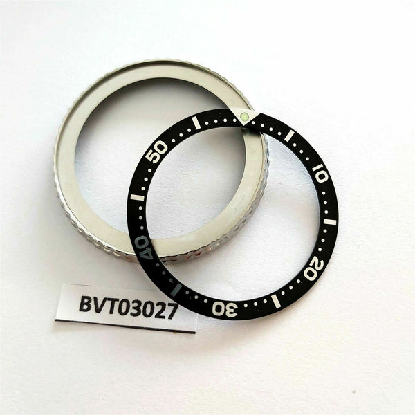 NEW AF SEIKO MENS BEZEL BLACK "IO" INSERT 7002 7000 6309 7290 WATCH BVT03027