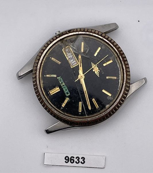 PROJECT FIX CITIZEN COIN RIMMED SS CASE AUTO DAY DATE WATCH 9633
