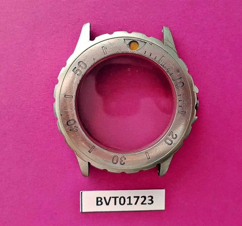 USED ORIENT 469398 STAINLESS STEEL MIDSIZED DIVER CASE BEZEL GLASS BVT01723