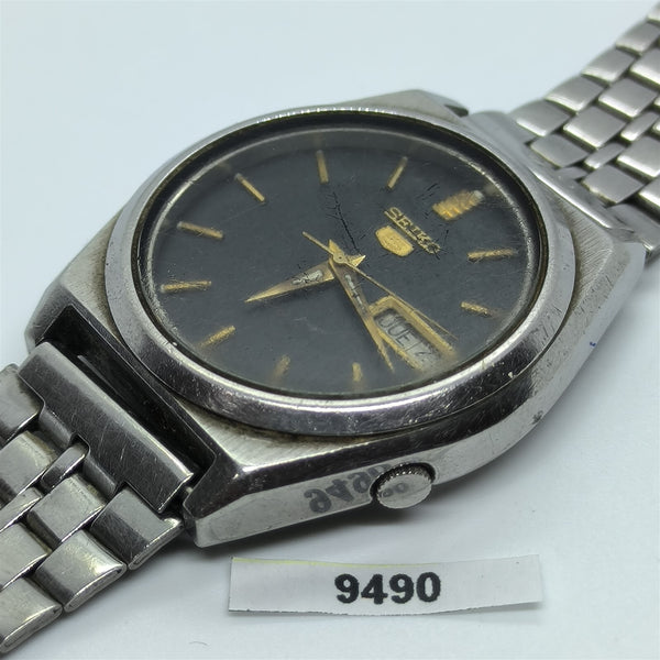 PROJECT TO FIX SEIKO 5 7009 876A MENS SS AUTO DAY DATE WATCH BVT09490