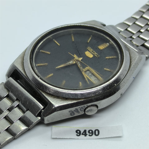 PROJECT TO FIX SEIKO 5 7009 876A MENS SS AUTO DAY DATE WATCH BVT09490