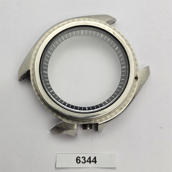 USED SEIKO 7002 7000 POLISHED MIDCASE, MINUTE TRACK GLASS KIT MENS WATCH BVT6344