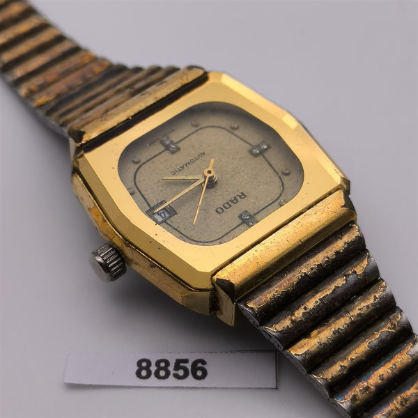 PROJECT TO FIX RADO GOLD PLATE AUTOMATIC DATE WATCH EU SHIP LADIES WATCH 8856