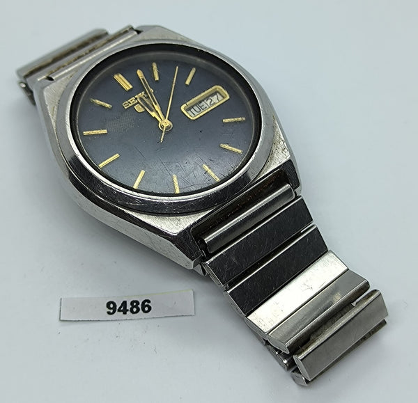 PROJECT TO FIX SEIKO 5 7009 876A MENS SS AUTO DAY DATE WATCH BVT09486