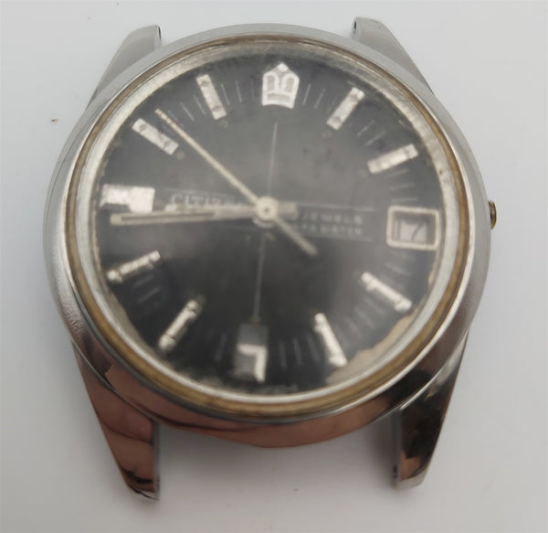 PROJECT TO FIX CITIZEN PARA WATER MANUAL ROUND THICK LUGS STEEL DATE WATCH 8151