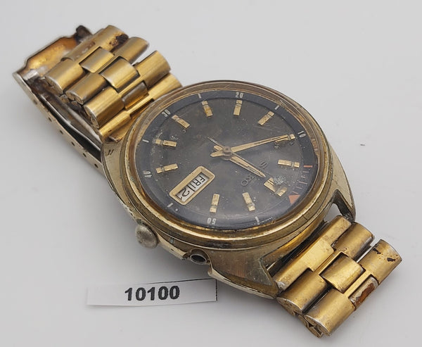 PROJECT FIX SEIKO BELLMATIC 4006 6011 AUTO DAY DATE GOLD MENS WATCH EU SHP 10100
