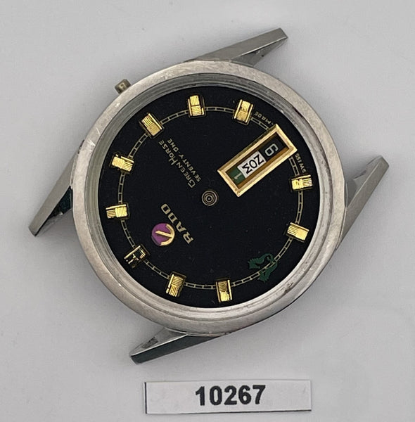 PROJECT TO FIX RADO ROUND THICK LUGS BOTTOM DAY DATE MENS SS WATCH EU SHIP 10267