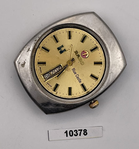 COLLECTIBLE RADO GOLDEN CASTLE MENS BOTTOM DAY DATE AUTO WATCH EU SHIP 10378
