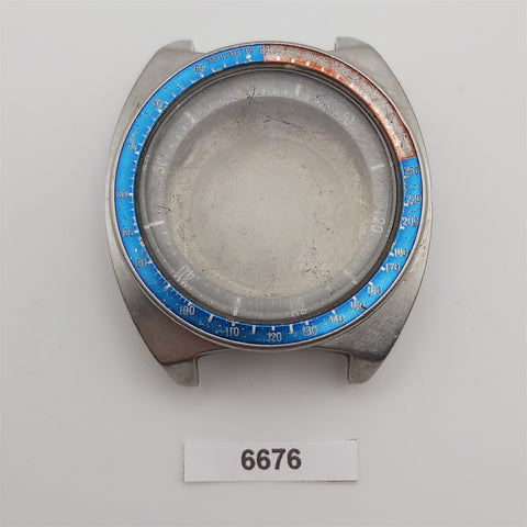 USED SEIKO 6139-6002 POGUE BEZEL GLASS MIDCASE COVER CHRONOGRAPH WATCH 6676