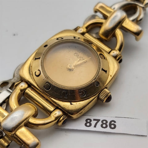 PROJECT TO FIX GUCCI LADIES BANGLE GOLD PLATE 6300 WATCH EU SHIP WATCH 8786