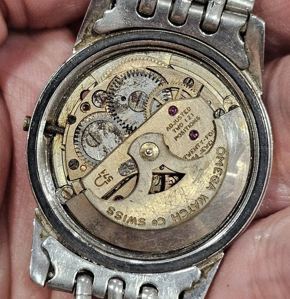 PROJECT TO FIX 1950s VINTAGE OMEGA SEAMASTER CAL. 571 24j BOYSIZE SS AUTO WATCH