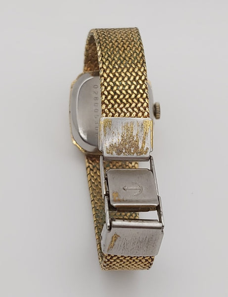 PROJECT TO FIX RADO LADIES CUSHION AUTO GOLD PLATE DATE MESH WATCH EU SHIP 6557