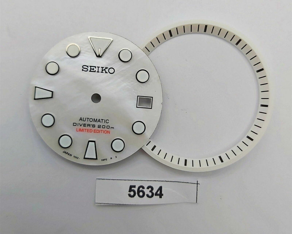 NEW AF SEIKO 7002 7000 PEARL DIAL SUMO DIAL MINUTE TRACK SET WATCH BVT05634