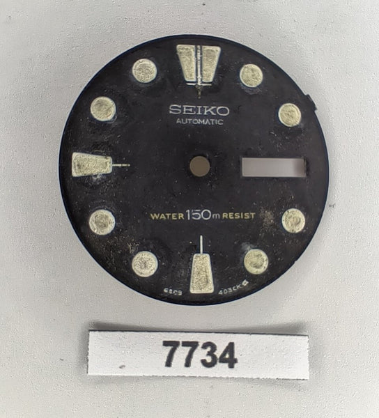 USED VINTAGE SEIKO DIAL NON BEVELED WINDOW 6309 7040 DIVE WATCH BVT07734