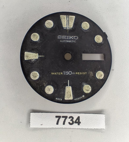 USED VINTAGE SEIKO DIAL NON BEVELED WINDOW 6309 7040 DIVE WATCH BVT07734