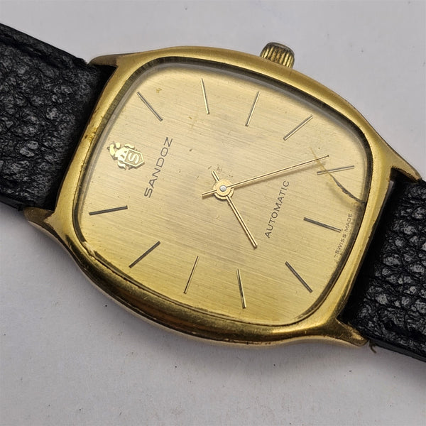 PROJECT TO FIX SANDOZ TONNEAU SHAPED AUTOMATIC EU SHIP MENS WATCH NR