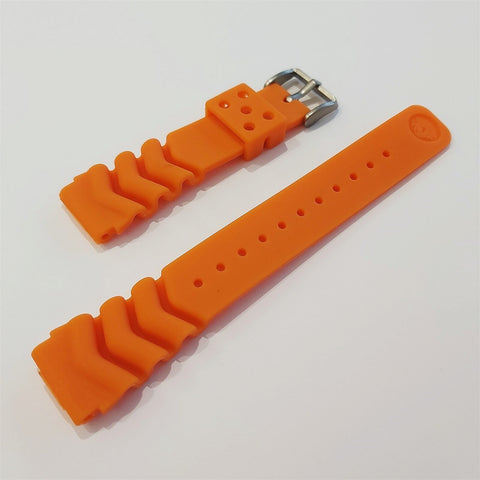 SEIKO RUBBER STRAP ORANGE PADI WAVE Z20 BAND 20mm 4205 7S26 0030 0050 ORANGE
