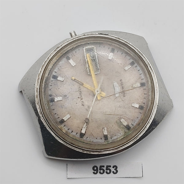PROJECT TO FIX CITIZEN PARA WATER AUTOMATIC HOODED STEEL DAY DATE WATCH 9553