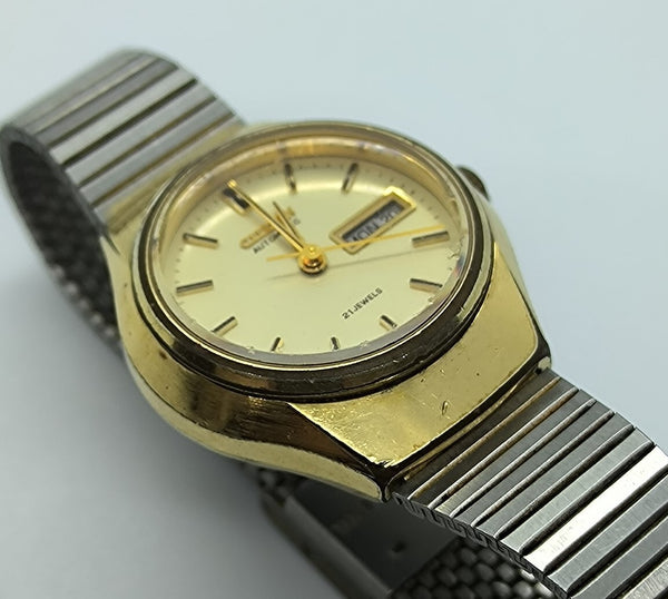 PROJECT TO FIX VINTAGE CITIZEN HOODED CASE LADIES DAY DATE WATCH EU SHIP 9740