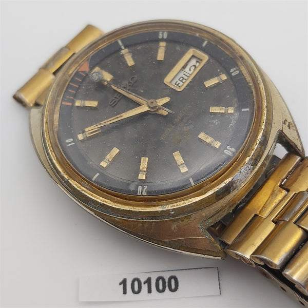 PROJECT FIX SEIKO BELLMATIC 4006 6011 AUTO DAY DATE GOLD MENS WATCH EU SHP 10100