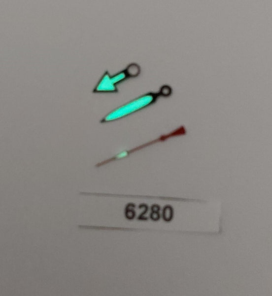  NEW FOR SEIKO DAGGER SS AND RED 7S26 NH35 C3 SUPERLUME WATCH HANDS BVT06280