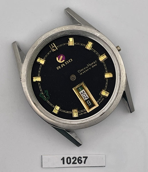 PROJECT TO FIX RADO ROUND THICK LUGS BOTTOM DAY DATE MENS SS WATCH EU SHIP 10267
