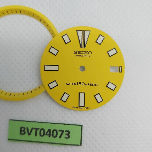 NEW AF SEIKO YELLOW DIAL MINUTE TRACK SET 7002 7000 SUPERLUME WATCH BVT04073