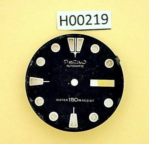 USED VINTAGE SEIKO DIAL NON BEVELED WINDOW 6309 7040 DIVE WATCH H00219