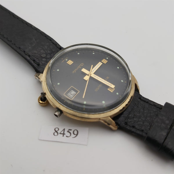 PROJECT TO FIX WITTNAUER GOLD PLATE DATE AUTOMATIC EU SHIP ROUND MENS WATCH