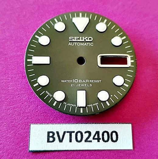 MOD SEIKO DIAL FOR 7S26 0050 10 BAR DIVERS WATCH GRAY DAY DATE LUMES BVT2400