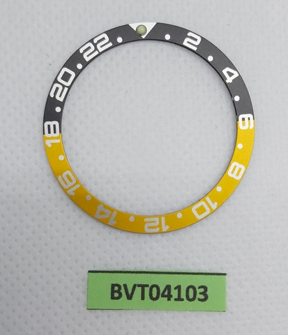 SEIKO BLACK GOLD INSERT RAISED PIP GMT 7S26 0020 SKX007 7002 7040 BVT4103