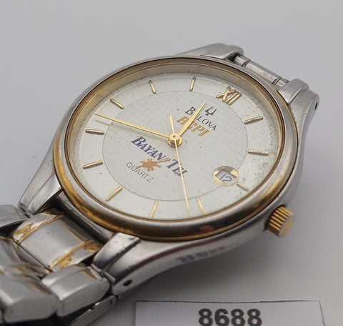 PROJECT TO FIX BULOVA MENS GOLD PLATE SS AWARD QUARTZ WATCH EU SHIP 8688