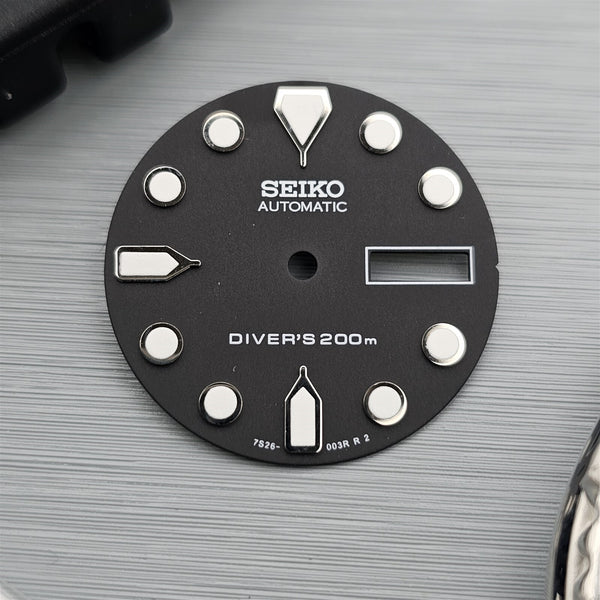 NEW AF SEIKO 7S26 7020 SKX171 BLACK DIAL KIT CASE BEZEL GLASS CROWN DIAL HANDS