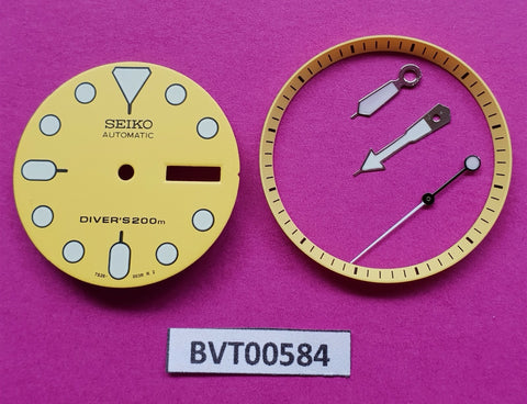 NEW SEIKO YELLOW DIAL HANDS MINUTE TRACK SET FOR SEIKO 7S26 0020 WATCH BVT00584