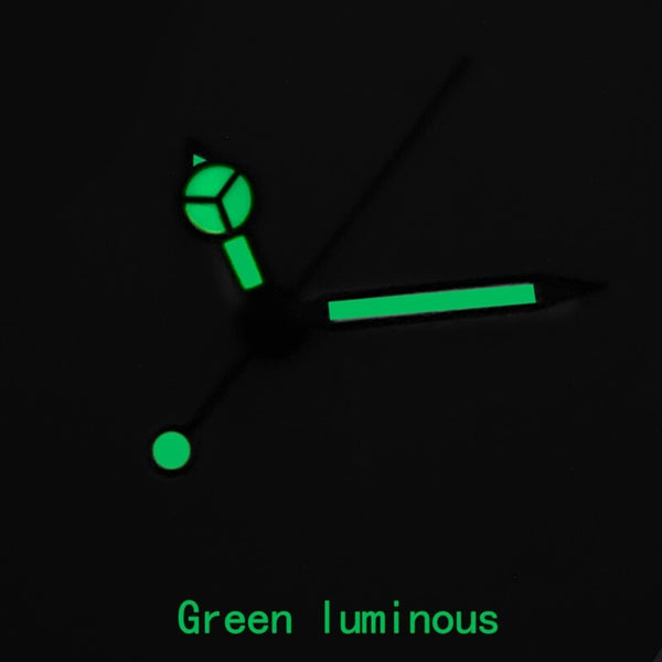  NEW FOR SEIKO ALL GREEN STAR MERC 7S26 NH35 C3 SUPERLUME WATCH HANDS BVT05842