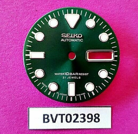 MOD SEIKO DIAL 7S26 0050 10 BAR DIVERS WATCH GREEN HULK DAY DATE LUMES BVT2398