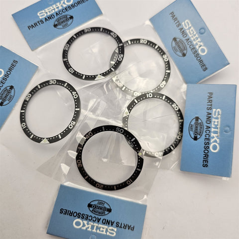 LOT OF 5 SEIKO BLACK INSERT "IO" 6105 6309 6306 7002 7S26 7548 WATCH RESELL