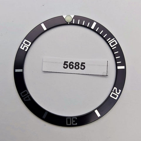 SEIKO BLACK SUBMARINE FLAT BEZEL ALUM INSERT 7S26 0020 7040 7290 7002 WATCH 5685