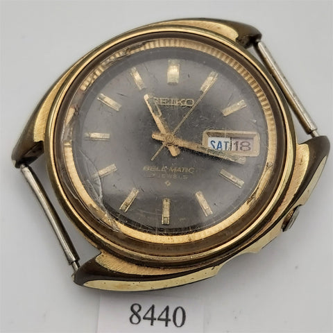 PROJECT FIX SEIKO BELLMATIC 4006 MENS AUTO DAY DATE GOLD WATCH 098822 EU SHIP