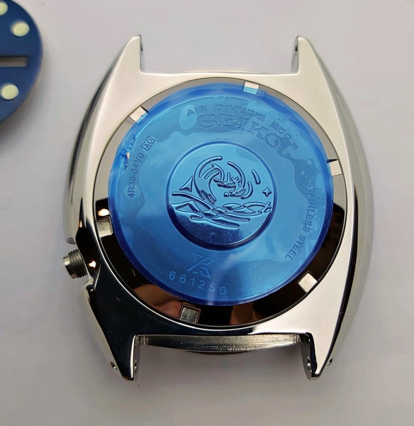 NEW AF SEIKO TURTLE BLUE CASE BEZEL GLASS CROWN SOLID STRAP DIAL HANDS SRP777