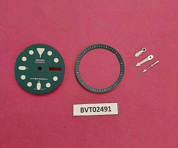 NEW SEIKO GREEN HULK DIAL HANDS MINUTE TRACK SET 7S26 0030 SKX013 WATCH BVT2491