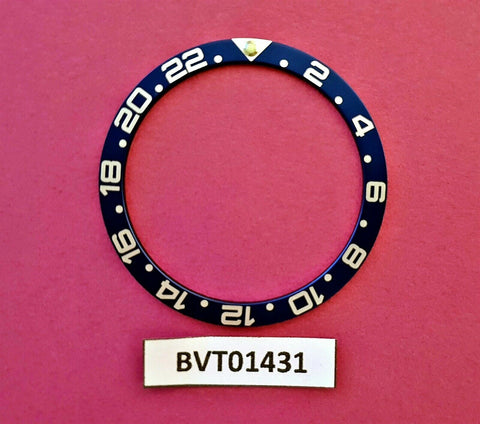 SEIKO BLUE INSERT RAISED PIP GMT 7S26 0020, 7002 7000, 6309 7290 7040 BVT01431